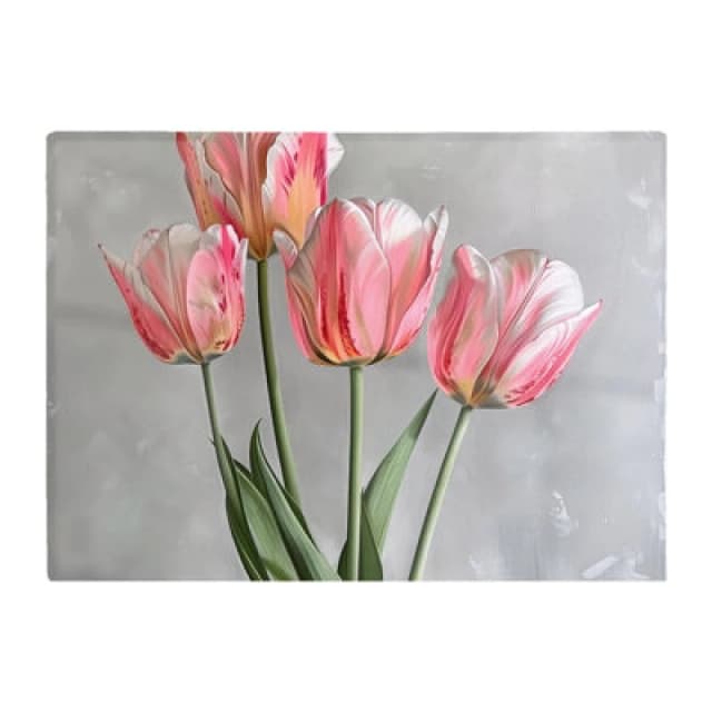 Warren Reed Designer Painted Pink Tulips Chopping Board