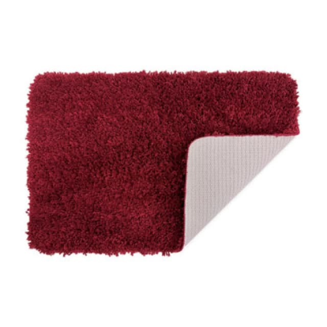 Allure Bath Fashions Shaggy Microfibre Bath Mat Non-Slip 40 X 60Cm - Burgundy