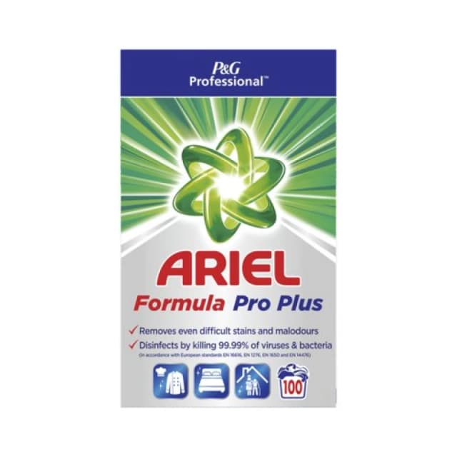 Ariel Professional Formula Pro+ Powder Detergent Antibacterial 100 Washes 6.5kg
