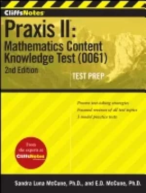 cliffsnotes praxis ii mathematics content knowledge test second edition