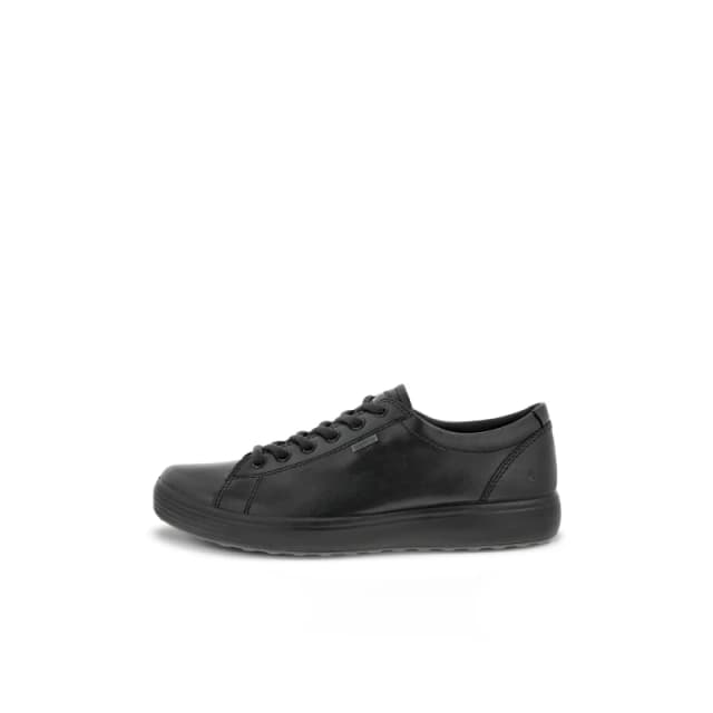 Ecco Soft 7 430364 Leather Mens Low Top Trainers - Black - Size:UK 8-8.5