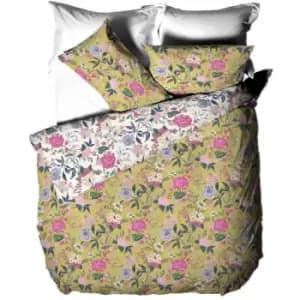 Furn Azalea Floral Duvet Cover Set (Single) (Bamboo Green) - Bamboo Green