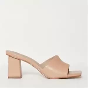 Missguided Square Toe Heeled Sandals - Beige