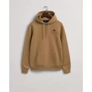 Gant Arc Shield Hoodie Mens - Brown