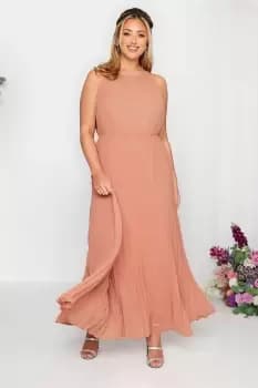 Pleated Bridesmaid Maxi Dress