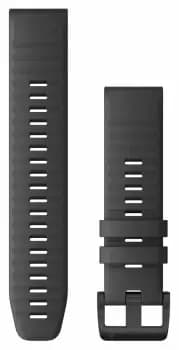 Garmin 010-12863-22 QuickFit 22 Slate Grey Silicone, Black Watch