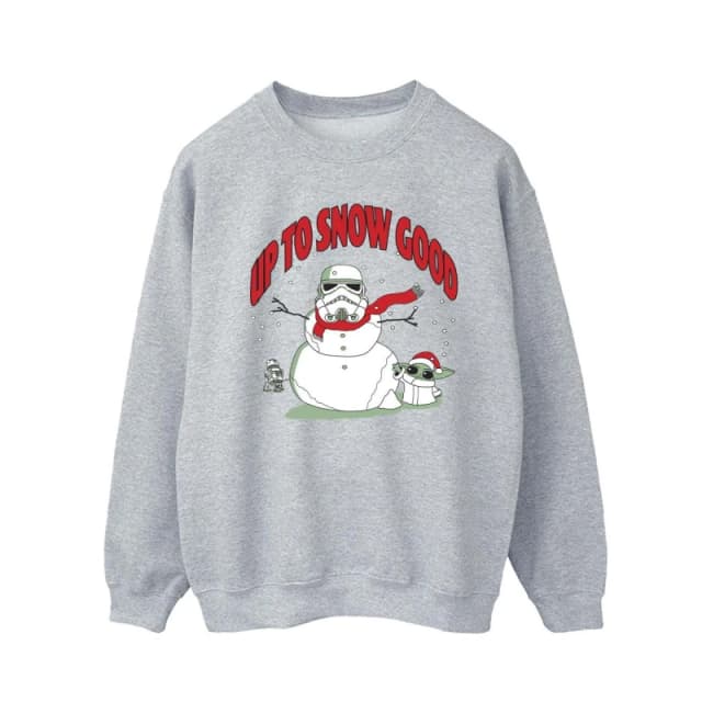 Star Wars Star Wars Men Up To Snow Good Sweatshirt in Grey Size: Small Grey S Male 5063376852913