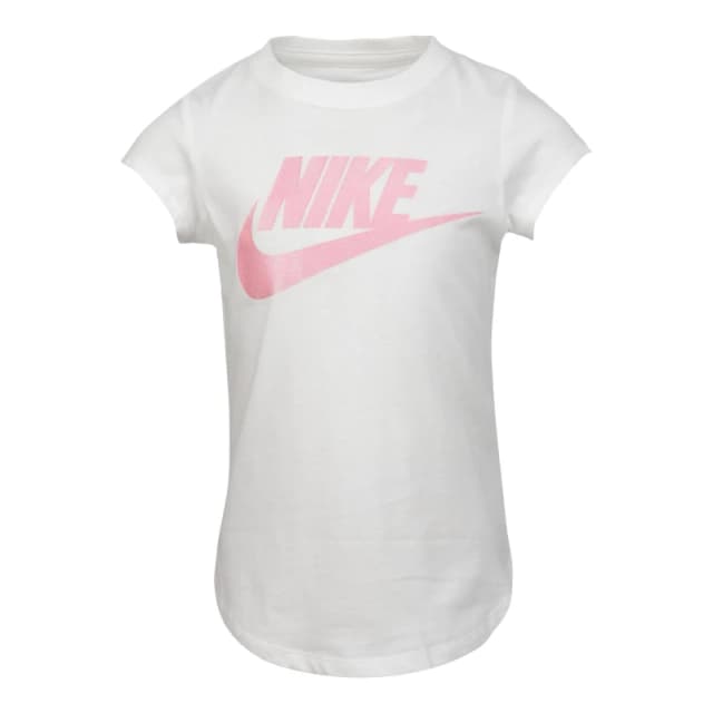 Nike HBR Short Sleeve T-Shirt Infant Girls White/Pink female 5-6 Years