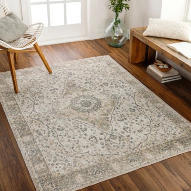 Livabliss Machine Washable Oriental Boho Camel Celine Area Rug 120 X 170 Cm - Easy Care, Non Shedding, Ideal For Living Room & Bedroom
