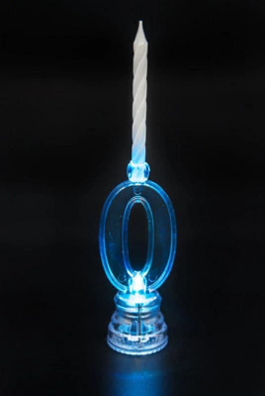 Shatchi Birthday Candle Number 0 Flashing Colour Changing with 4 Candle Cake Decoration Multi unisex