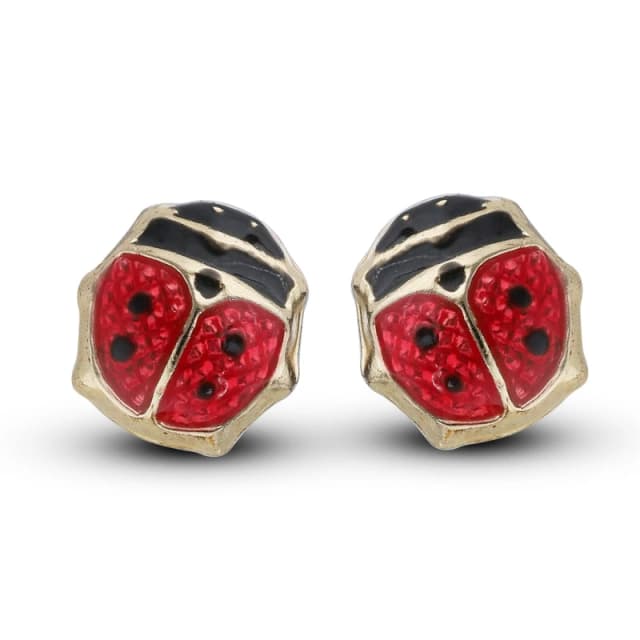 Be You 9ct Gold Ladybug Stud Earrings Gold female One Size