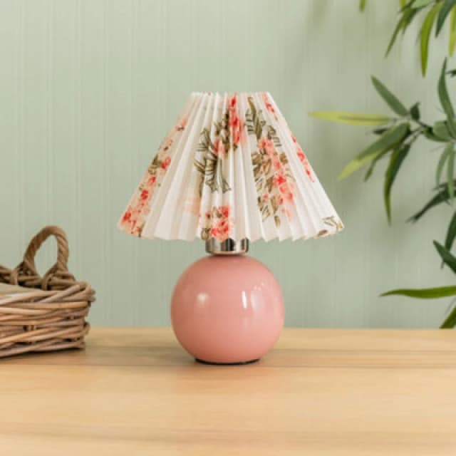 ValueLights Bloom Rechargeable LED Portable Table Lamp Bright Pink