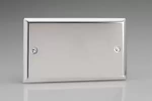Varilight Classic Double Blank Plate (Double XCDB) - Polished Chrome - XCDB