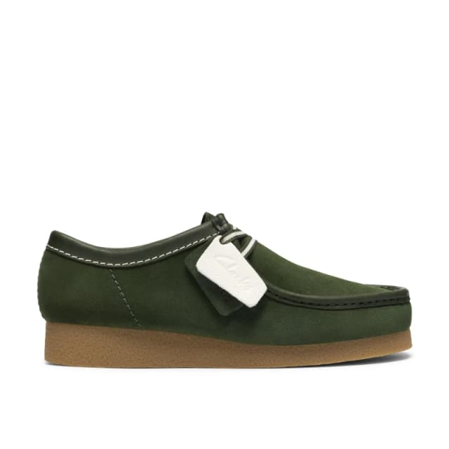 Clarks Mens Wallabee Moc Toe Formal Shoes Green Sde male 8 (42)