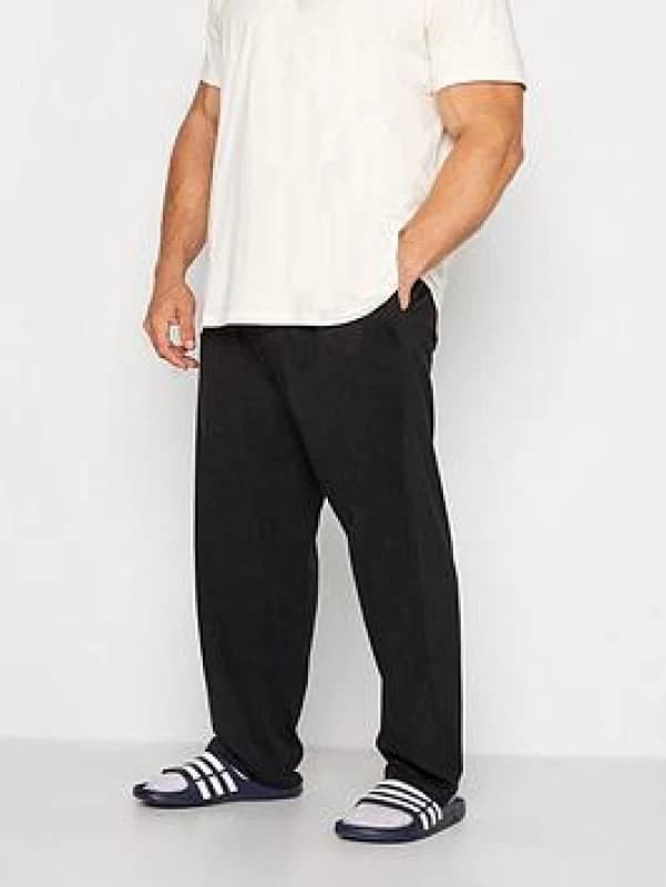 BadRhino Mens Lounge Trousers in Black Size: 7-8XL Black Male 7-8XL