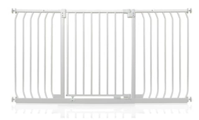 Safetots Elite Pressure Safety Gate, 152Cm - 161Cm, Matt White, Pressure Fit Stair Gate