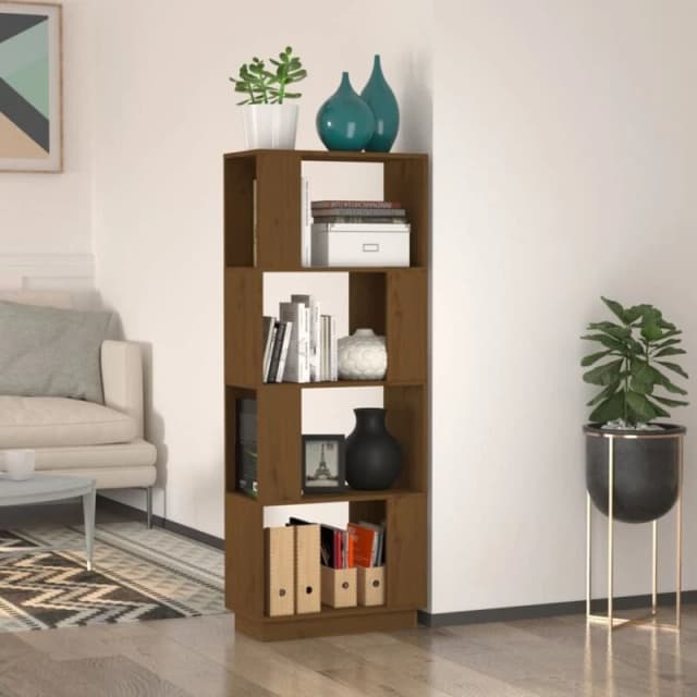 VIDAXL Book Cabinet/Room Divider Honey Brown 51x25x132cm Solid Wood Pine Vidaxl 8720286905852