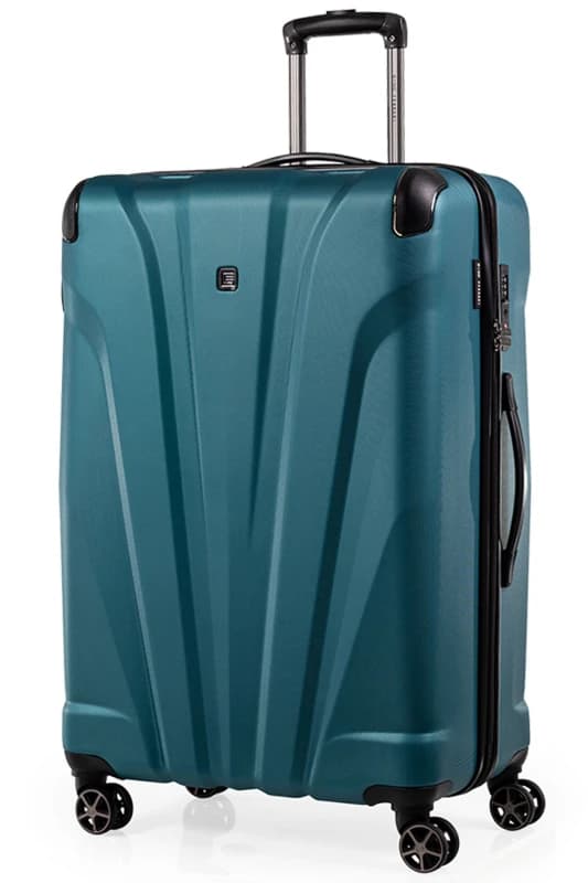 Gino Ferrari Quasar Ultra Strong Suitcases Hold & Cabin Lightweight Luggage in Teal Size: Medium Teal Unisex Medium