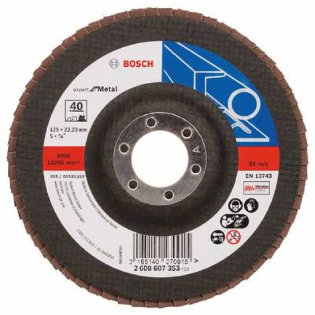 Bosch Accessories Bosch Accessories 2608607353 Bosch Power Tools Flap disc Diameter 125mm 2608607353