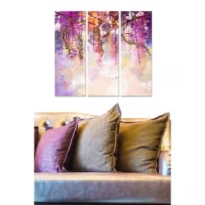 MDF73648381 Multicolor Decorative MDF Painting (3 Pieces)