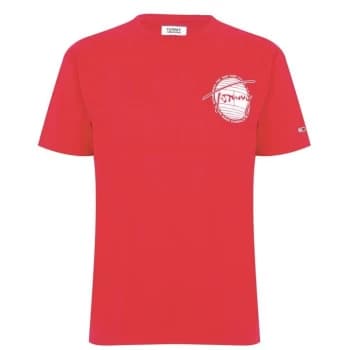 Tommy Jeans Jeans Back Graphic T Shirt - Racing Red