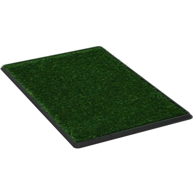 vidaXL Pet Toilet with Tray Faux Turf Green 76x51x3cm WC Dog Potty Puppy Mat