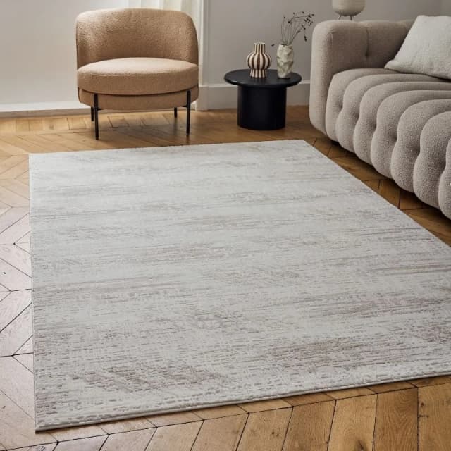 THE RUGS Carmel Modern Area Rugs & Runners Abstract Design Soft Pile in Beige Size: 80cm x 150cm Beige Unisex 80cm x 150 cm