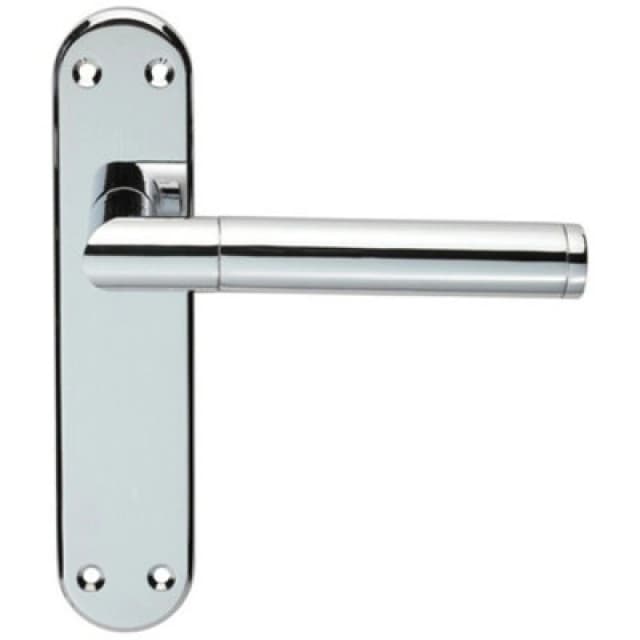 Loops Round Bar Lever on Latch Backplate Door Handle 180 x 40mm Polished Chrome Multi