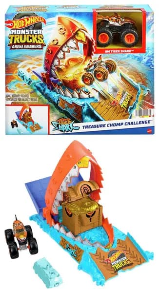 Hot Wheels Hot Wheels Monster Trucks Shark Treasure Chomp Playset
