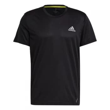 adidas Fast Primeblue T-Shirt Mens - Black / Reflective Silver