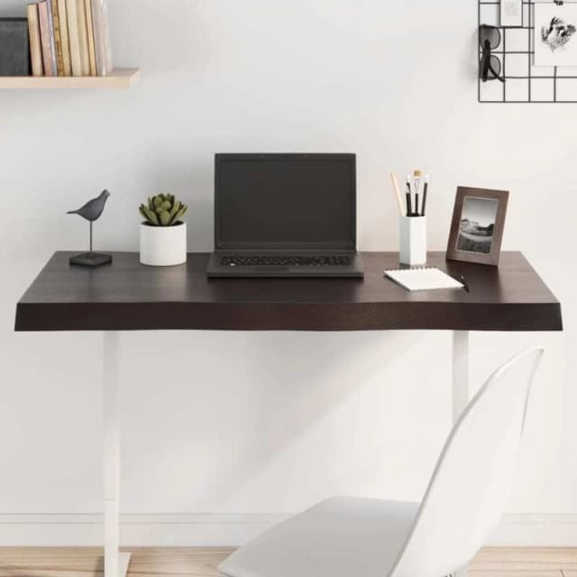 VIDAXL Vidaxl - Table Top Dark Brown 100x60x(2-6) cm Treated Solid Wood Live Edge 8720845817428