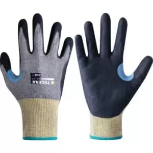 Ejendals Cut Resistant Gloves, PU Coated, Black/Yellow, Size 6