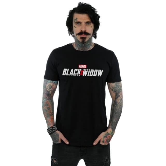 Marvel Marvel Men Black Widow Movie Logo T-Shirt Size: Small Black S Male 5059400827057