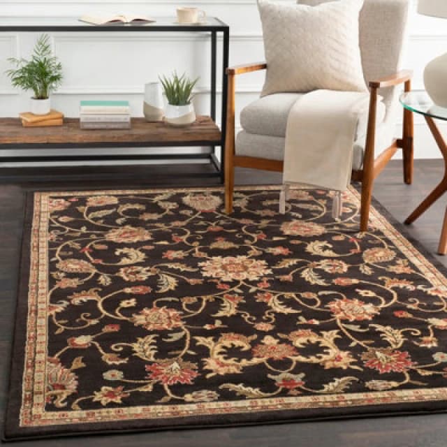 Livabliss Traditional Boho Black Bekuri Area Rug 160 X 230 Cm - Easy Care, Non Shedding, Ideal For Living Room & Bedroom