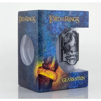 Lord of the Rings Prancing Pony Glass Stein