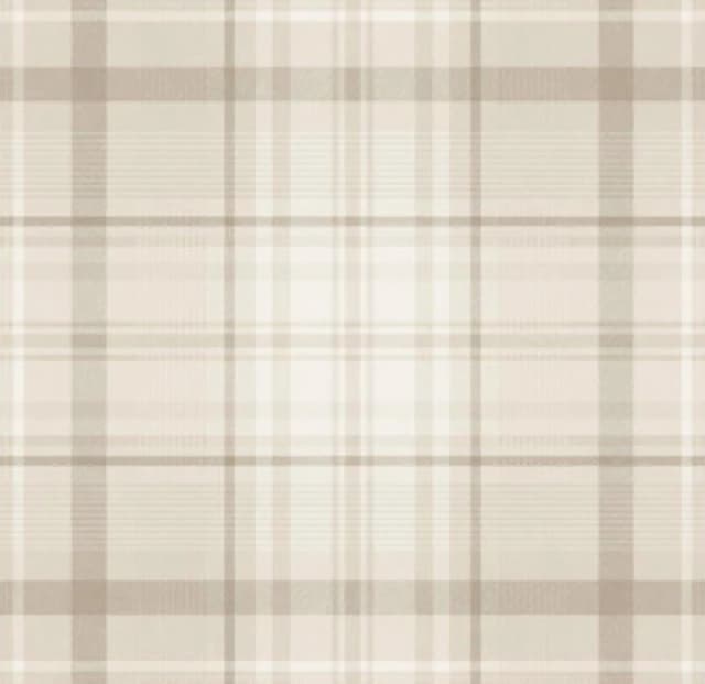 Holden Decor Kirkham Check Neutral Wallpaper, Brown 14180