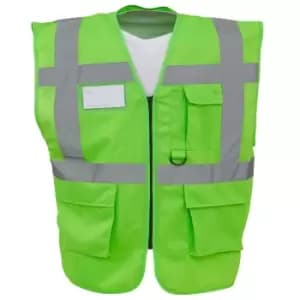 Yoko Hi-Vis Premium Executive/Manager Waistcoat / Jacket (2XL) (Lime)