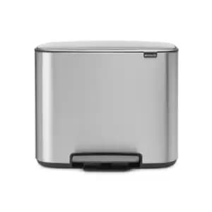 Brabantia Bo Pedal Bin, 11 + 23L, Matt Steel Fingerprint Proof