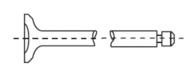 GIEFFE 2747 Inlet Valves Valve stem tip hardened Chrome-silicon-steel Inlet Valve (1269)