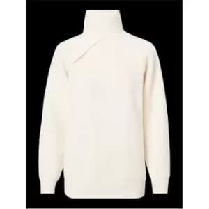 CALVIN KLEIN Recycled Wool Cut Out Sweater Ls - Cream