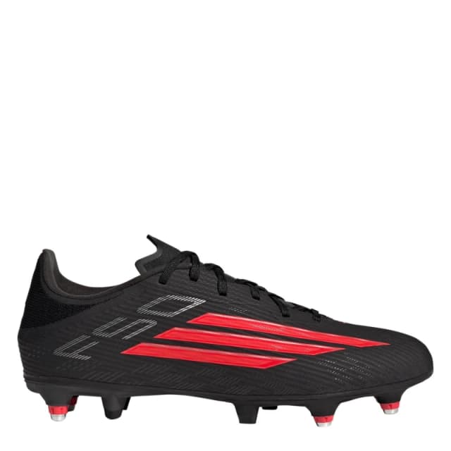 adidas F50 League Adults Soft Ground Football Boots Black/Red/Black unisex 7 (40.7)