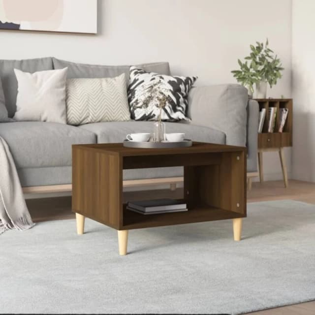 VIDAXL Coffee Table Brown Oak 60x50x40cm Engineered Wood Vidaxl 8720287086284