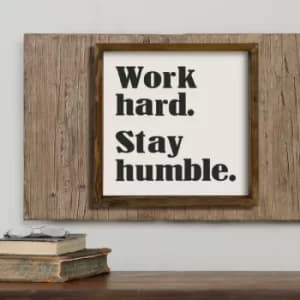 KZM340 Brown White Black Decorative Framed MDF Painting