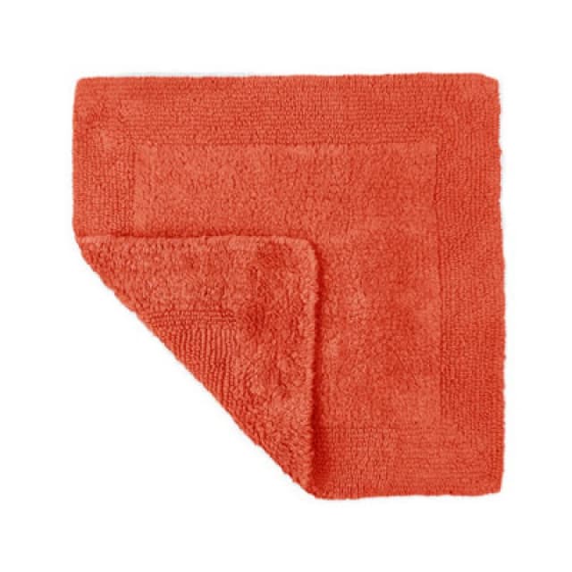 Allure Bath Fashions Elegance Reversible Heavyweight Square Bath Mat - Terracotta