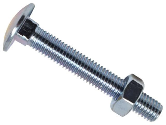 Metalmate Memcsx1070 Cup Square Hex Bolt & Nut Zp M10 X 70mm Box 25 Memcsx1070