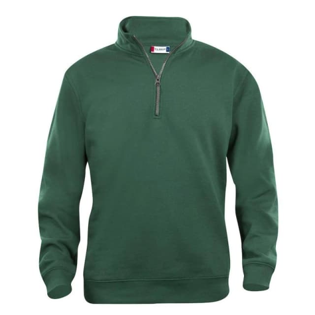 Clique Womens Basic Half Zip Sweatshirt in Bottle Green Size: XS Bottle Green Female XS