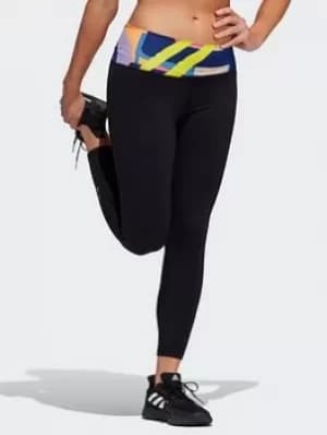 adidas Love Unites Believe This Graphic Leggings, Black, Size 2Xs, Men