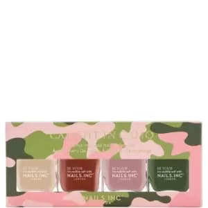 nails inc. Caught in Camo Quad Set