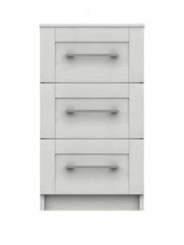 Regal Ready Assembled 3 Drawer Bedside Chest