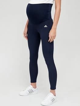 adidas Designed 2 Move Maternity 7/8 Leggings - Navy Size M Women
